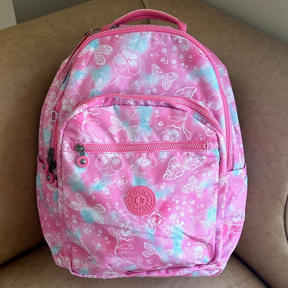 Kipling Seoul Large Laptop Backpack Garden Clouds Floral Butterfly Print NWT main image 15